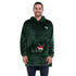 Snuggs Blanket Hoodie Dark Green Christmas Ho Ho Ho Pocket